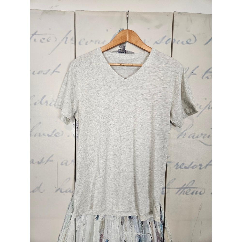Bonobos T-Shirt Size M Gray Slim Fit V-Neck Cotton Blend Heathered Tee